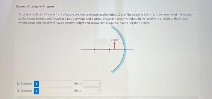 Solved An object is placed \\( 14 \\mathrm{~cm} \\) in front | Chegg.com