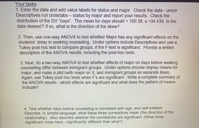 Solved This assignment will involve using SPSS to answer | Chegg.com