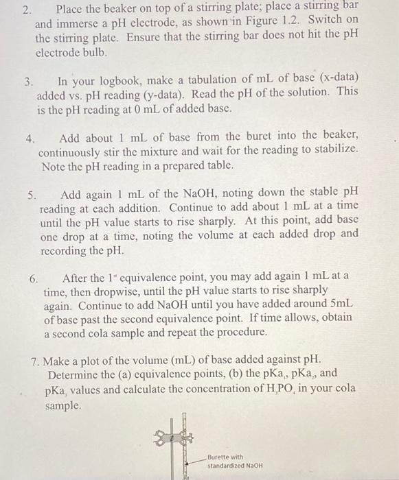 Solved Experiment 1A Potentiometric Titration Data Trial 1