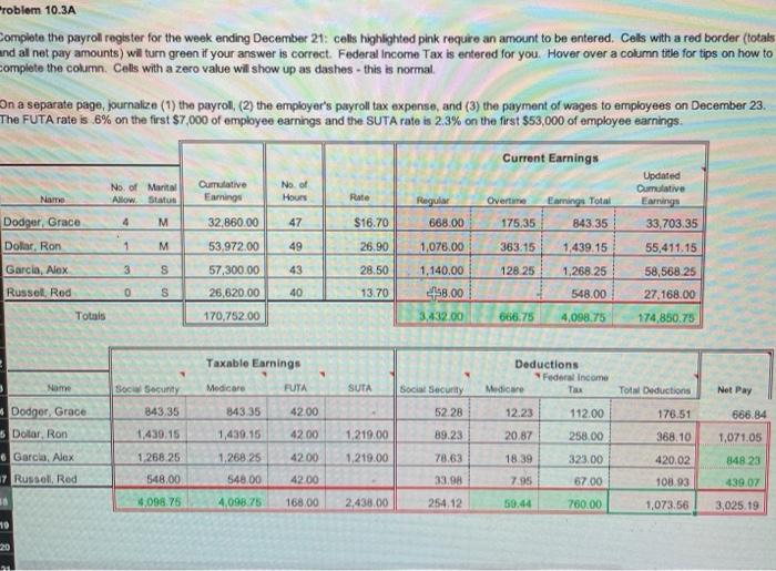 solved-roblem-10-3a-complete-the-payroll-register-for-the-chegg