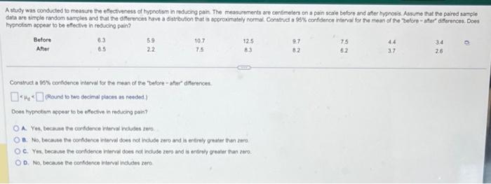 Solved A study was conducted to measure the effectiveness of | Chegg.com