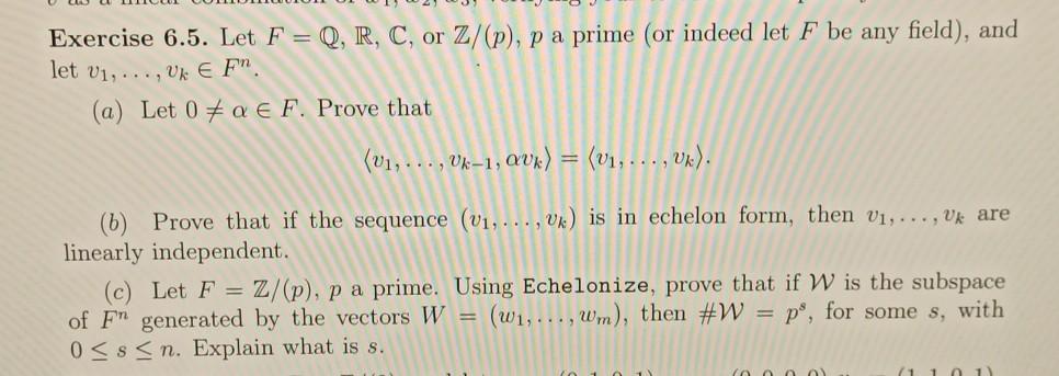 Solved Exercise 6 5 Let F Q R C Or Z P P A Prime Chegg Com