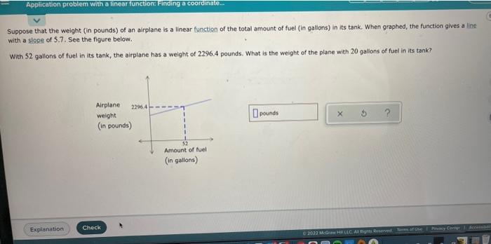 Solved Application problem with a linear function: Finding a | Chegg.com