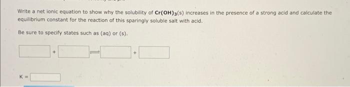 Solved In the presence of excess OH2, the Zn2+ (aq) ion | Chegg.com