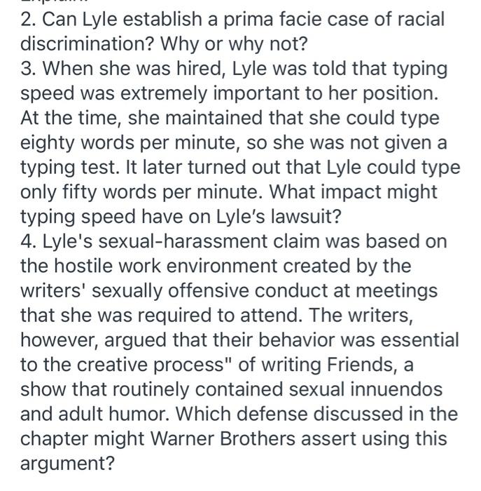 Solved Amaani Lyle, an African American woman, took a job as