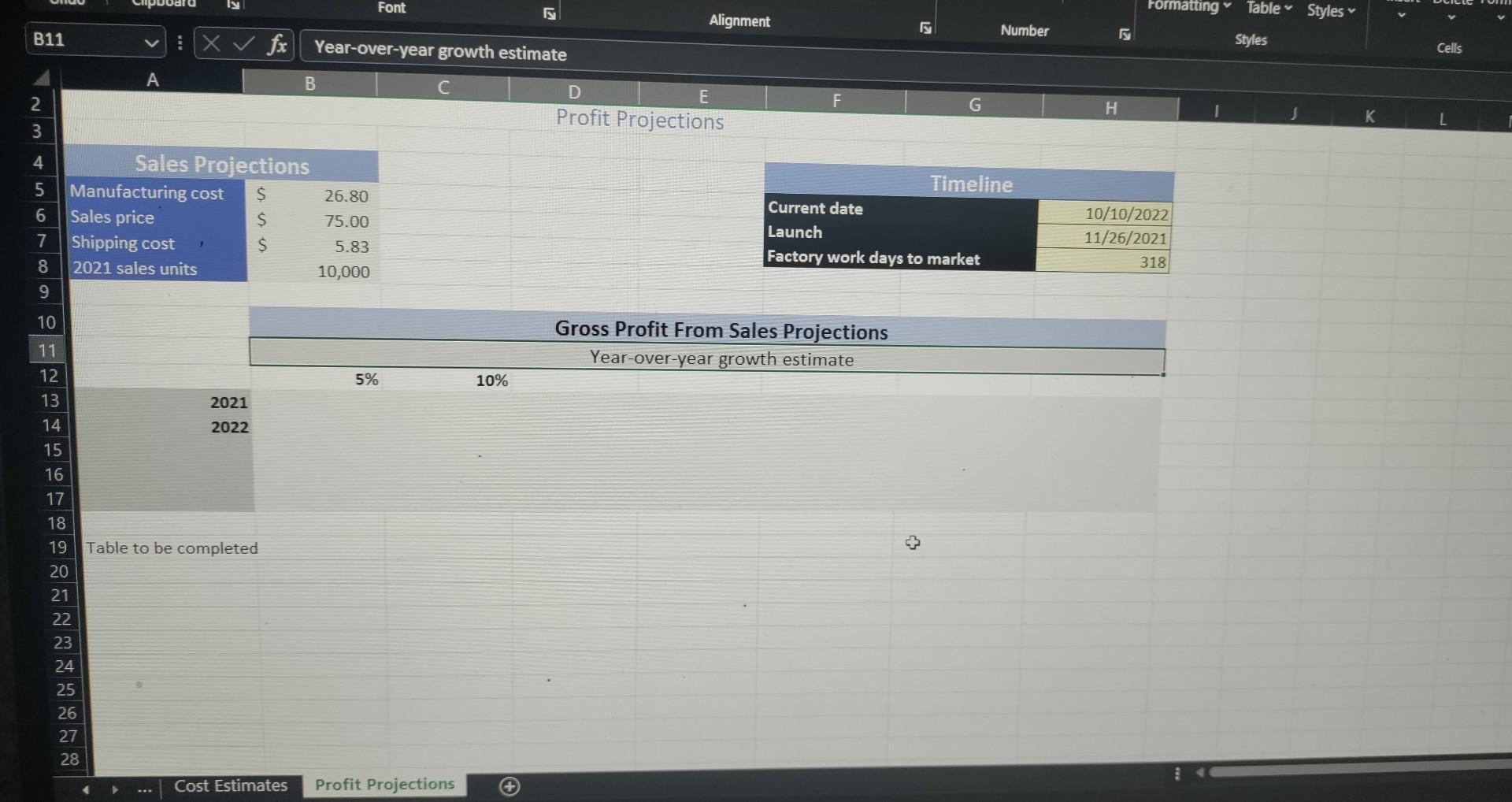 Solved Profit Projections9 Switch to the Profit Projections Chegg com Solved Profit Projections9 Switch to the Profit Projections Chegg com