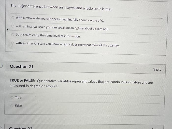 Solved Which of the following is an example of a qualitative | Chegg.com