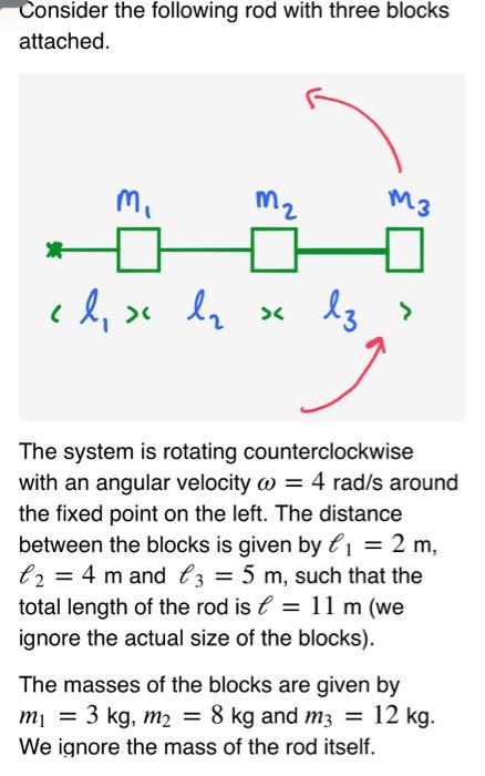 Solved Consider the following rod with three blocks | Chegg.com
