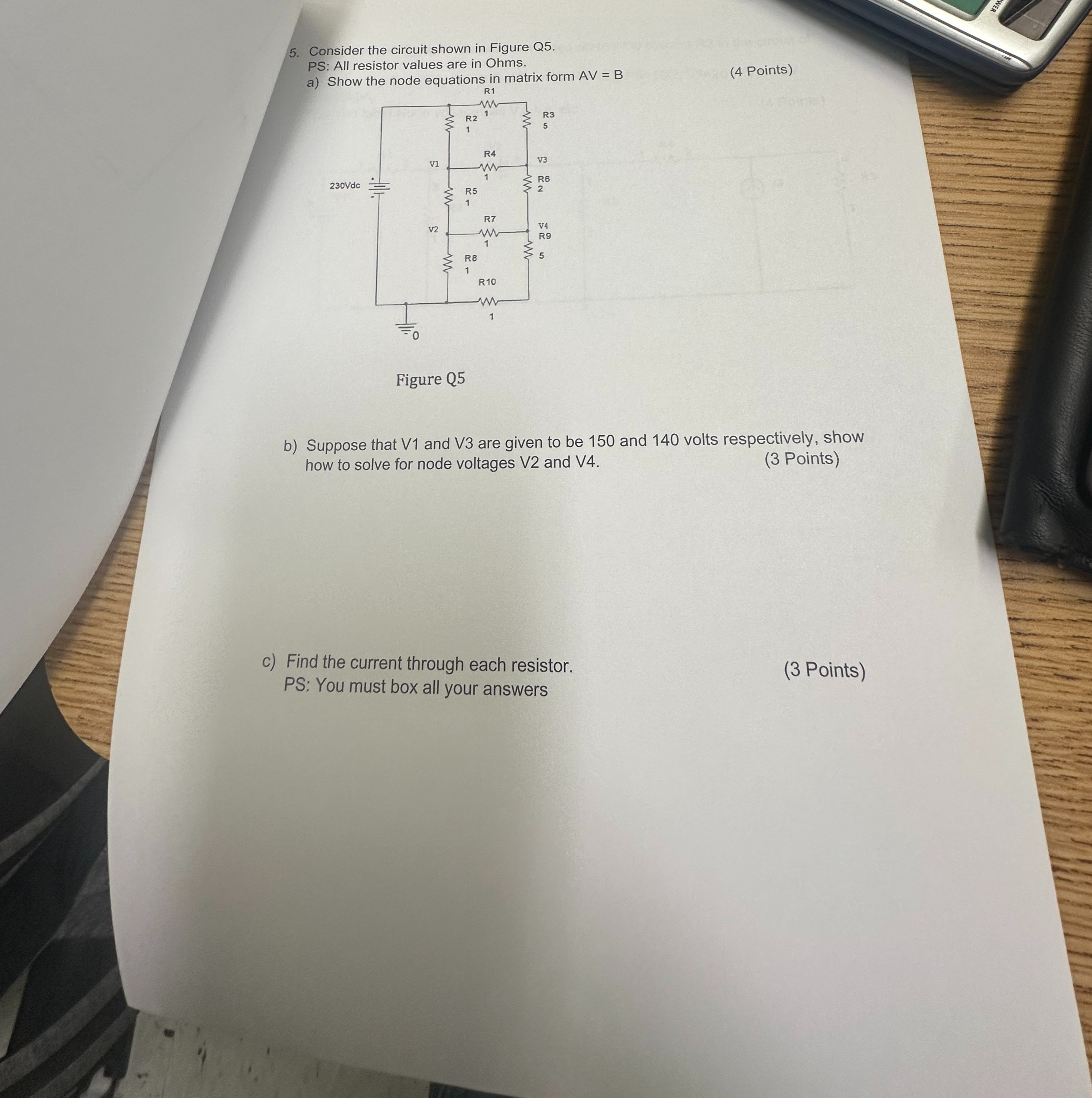 Solved 5. ﻿Consider the circuit shown in Figure Q5.PS: All | Chegg.com