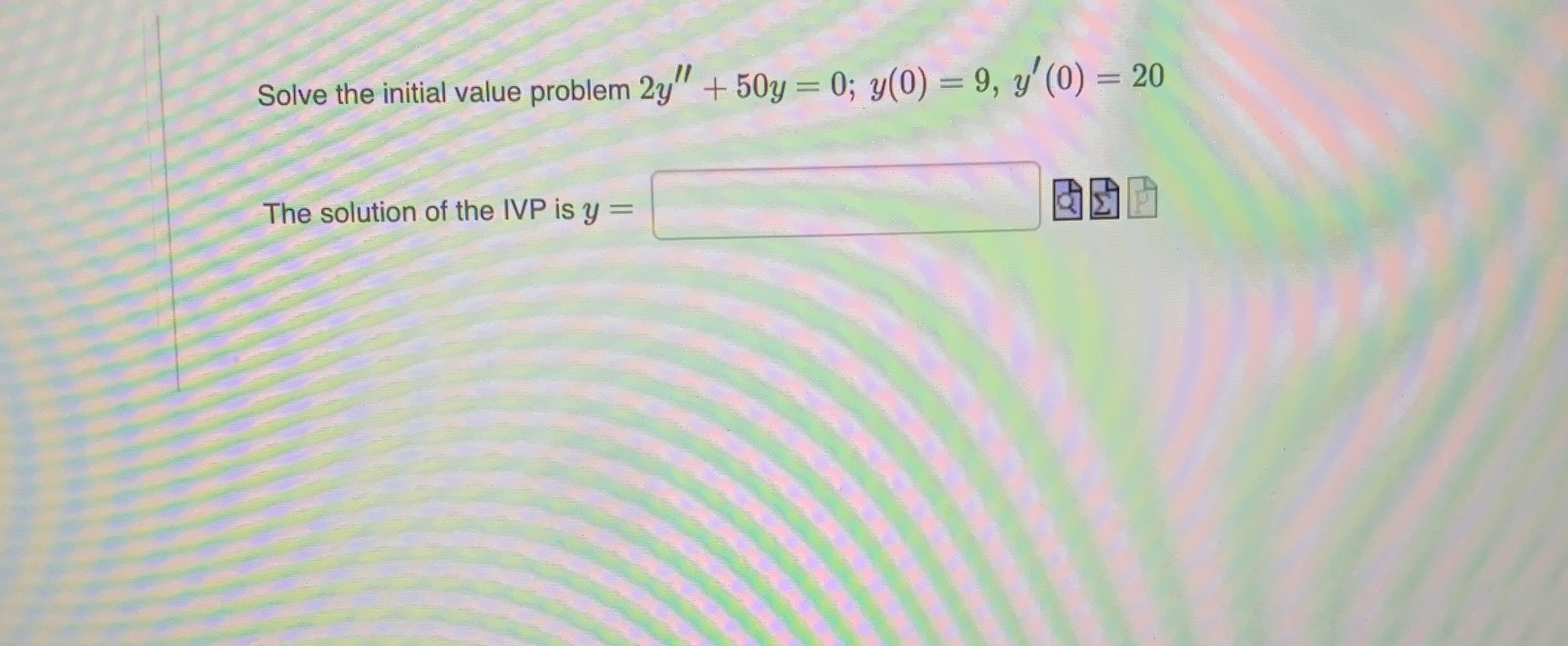 Solved Solve the initial value problem | Chegg.com