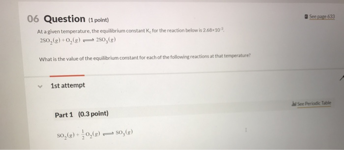 Solved 06 Question (1 point) See page 633 At a given | Chegg.com