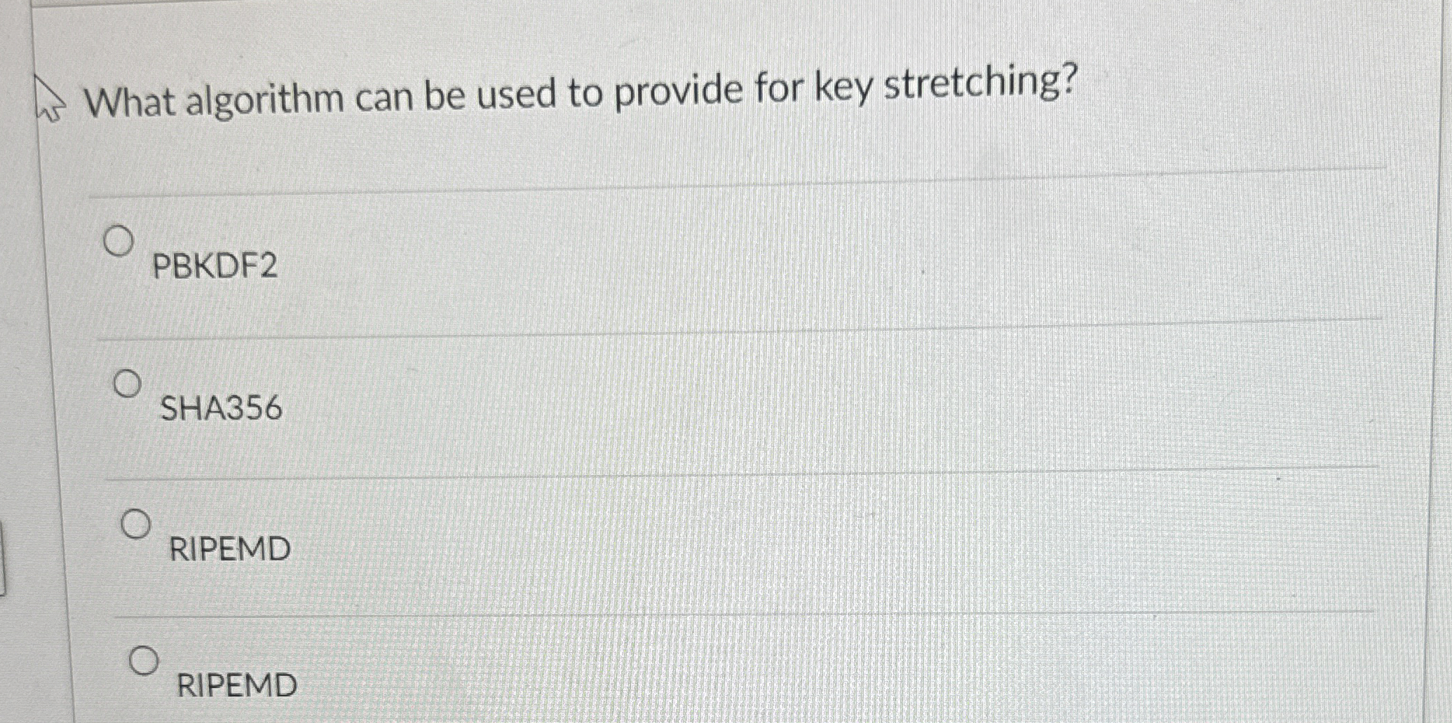 Solved What algorithm can be used to provide for key | Chegg.com