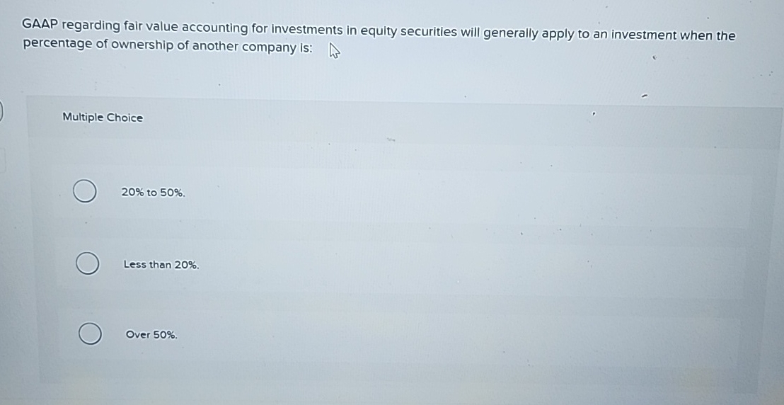High Quality SOLUTION GAAP regarding fair value accounting for ...
