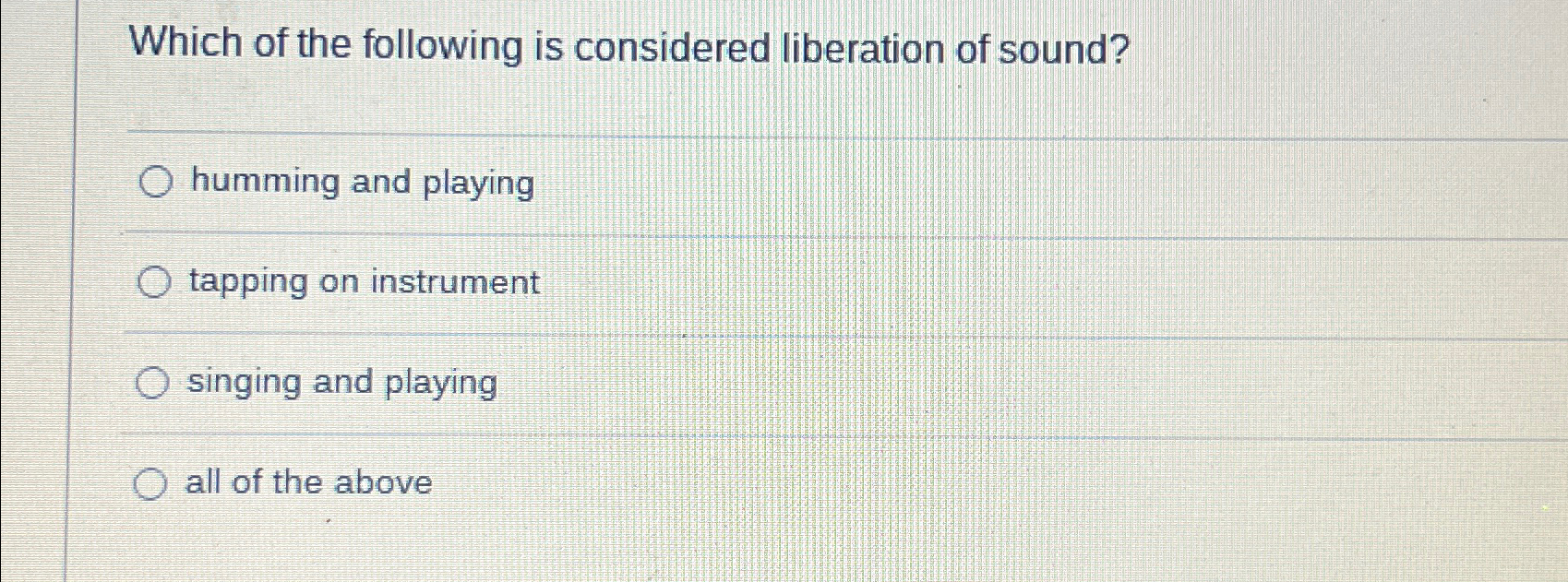 Solved Which of the following is considered liberation of