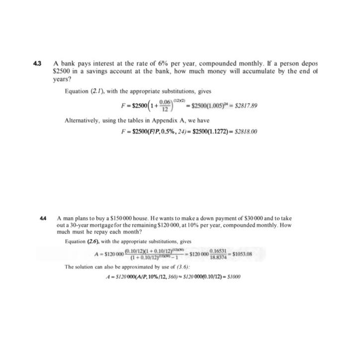 Solved Mr. Smith plans to deposit 8000 in a savings account
