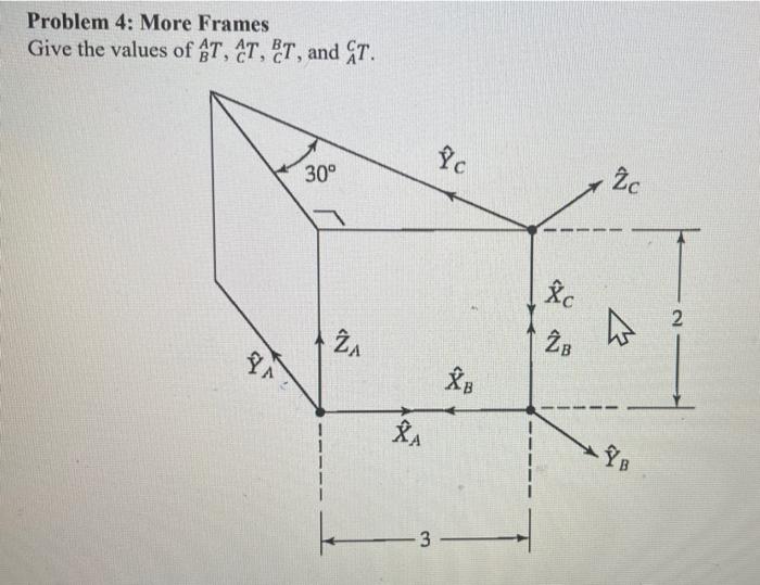 Solved Problem 4: More Frames Give The Values Of AT, AT, BT, | Chegg.com