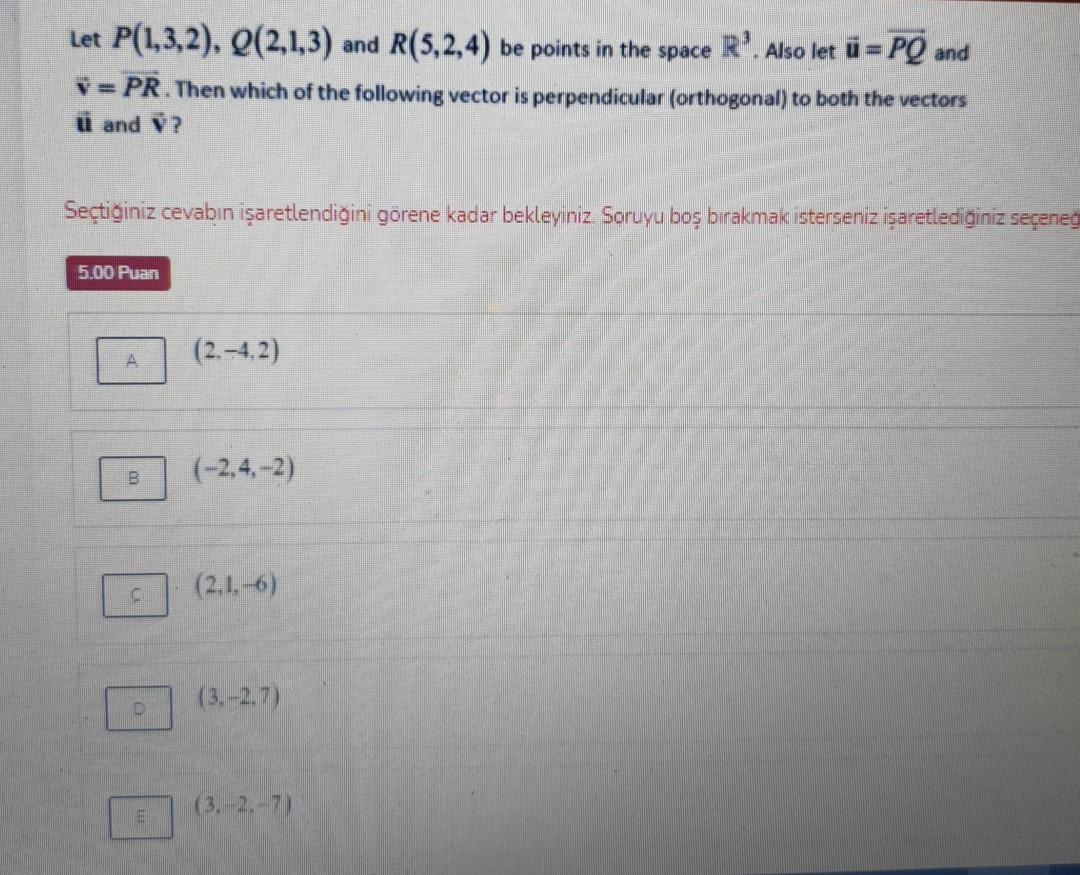 Solved Let P(1,3,2), Q(2,1,3) And R(5,2,4) Be Points In The | Chegg.com