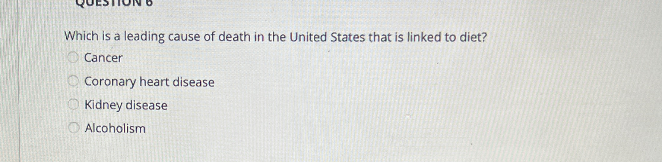 Solved Which is a leading cause of death in the United | Chegg.com