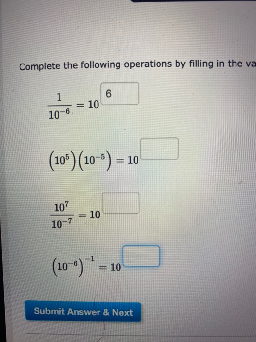 Solved Complete the following operations by filling in the | Chegg.com