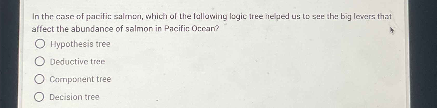 Solved In the case of pacific salmon, which of the following | Chegg.com