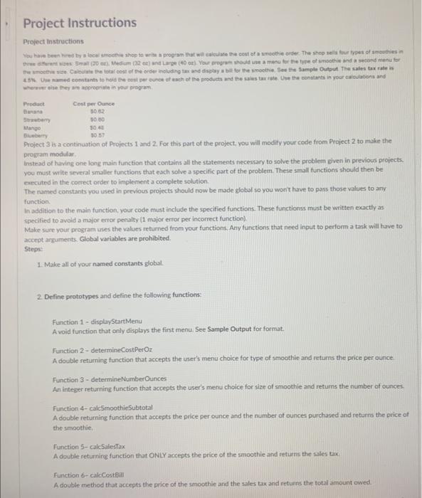 Solved Project Instructions Project Instructions wherever | Chegg.com