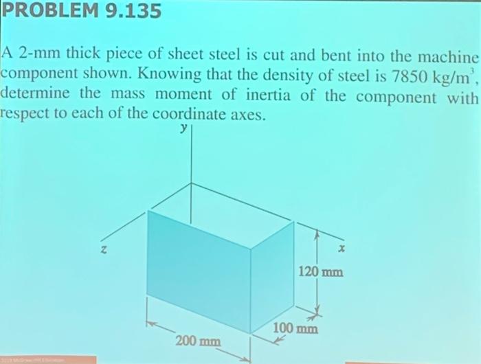 Solved PROBLEM 9.135 A 2mm thick piece of sheet steel is