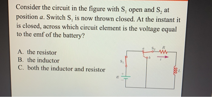 Solved Consider the circuit in the figure with S, open and | Chegg.com