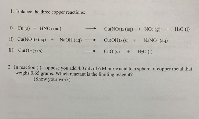 Nano3 Cu: Ứng Dụng và Phản Ứng Hóa Học