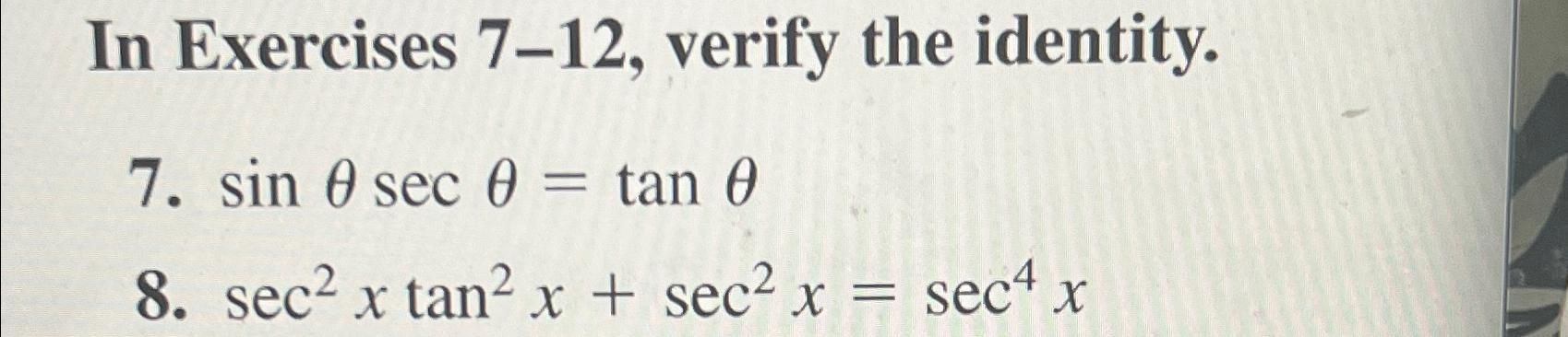 Solved In Exercises 7-12, ﻿verify The | Chegg.com