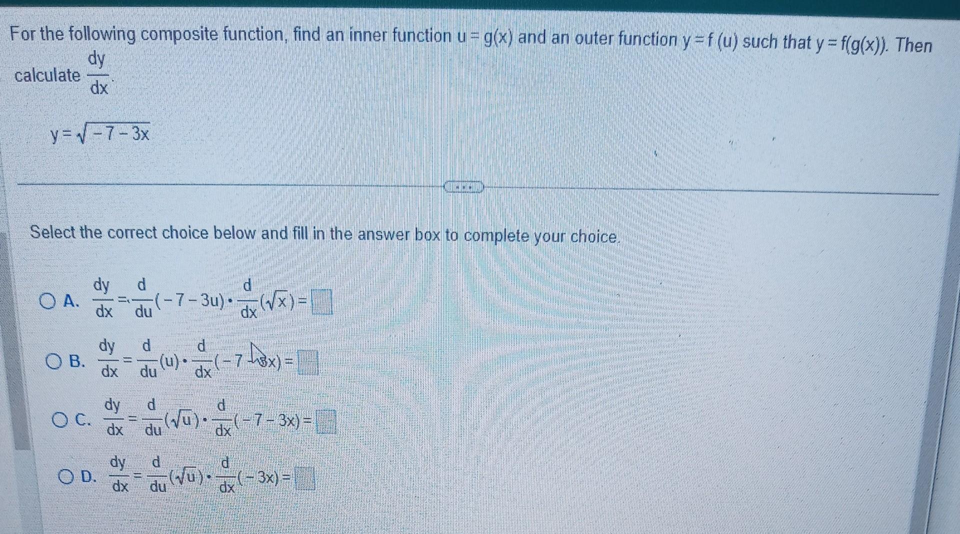 Solved Find The Derivative Of The Following Function | Chegg.com