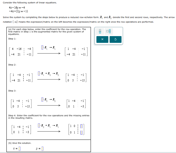 Solved Consider The Following System Of Linear Chegg Com