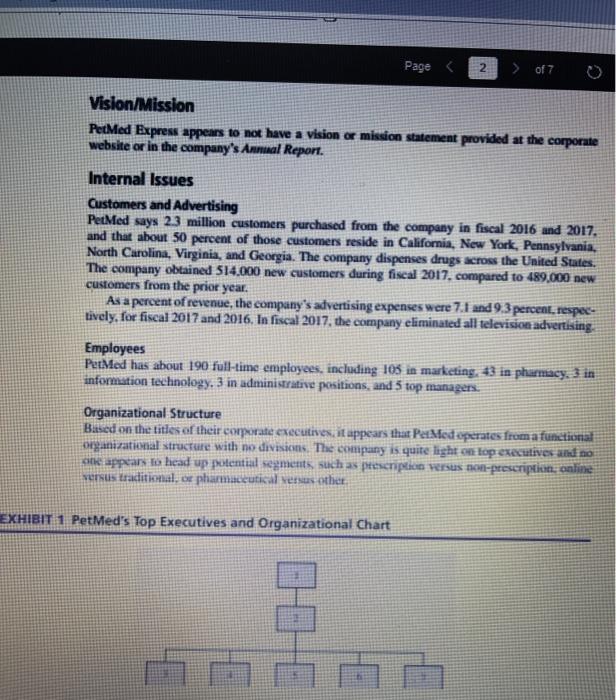 Review the PetMed Express at the end of the textbook