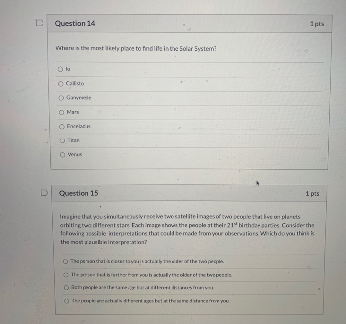 Solved 'D Question 14 1 pts Where is the most likely place | Chegg.com