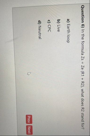 Solved Question 6) ﻿In the formula Zs=Ze(R1 R2), ﻿what does | Chegg.com