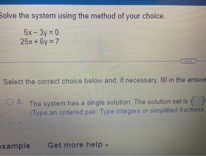 Solved Solve the system using the method of your choice. | Chegg.com