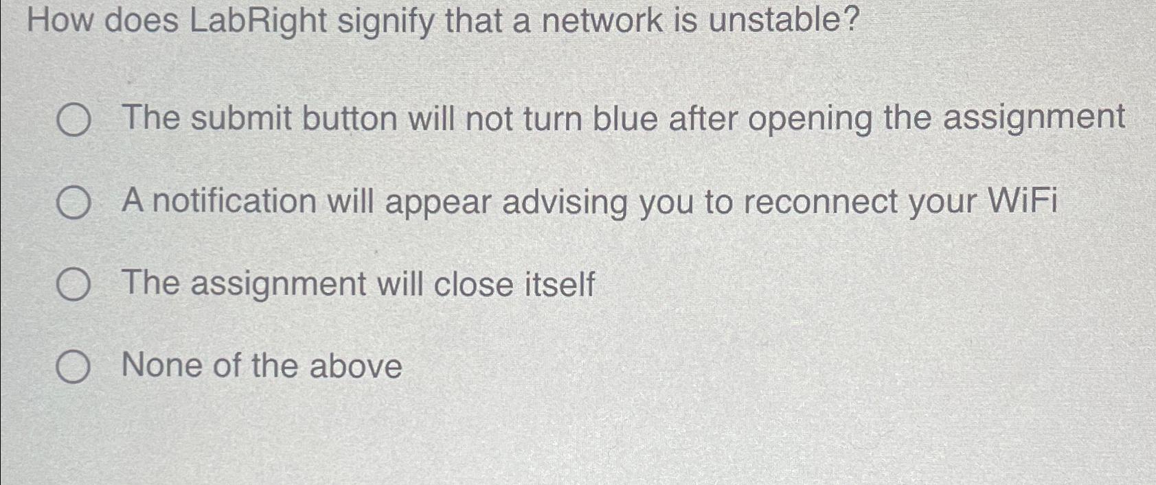 Solved How does LabRight signify that a network is | Chegg.com