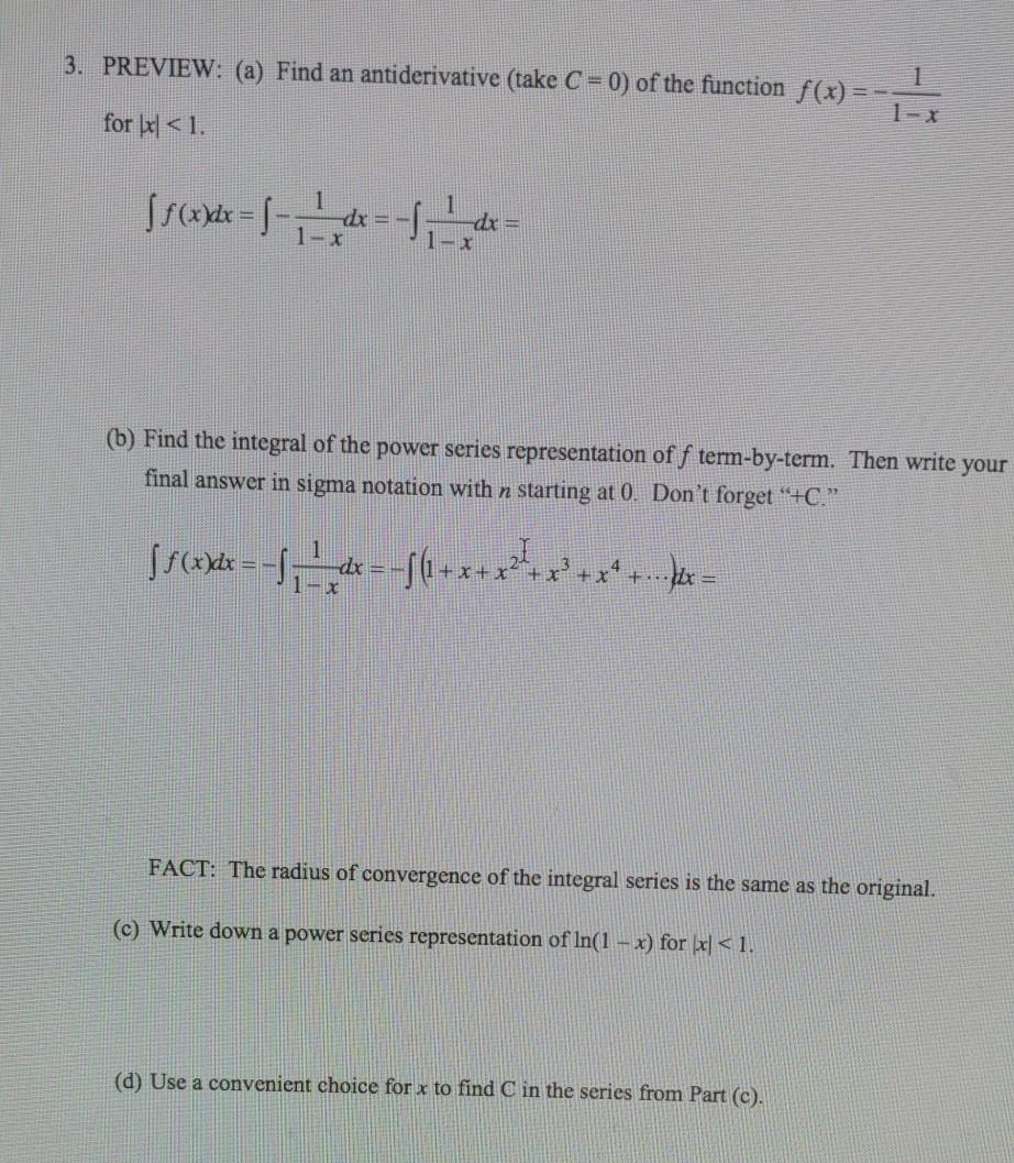 Solved 2. PREVIEW: (a) Find the derivative of the function | Chegg.com