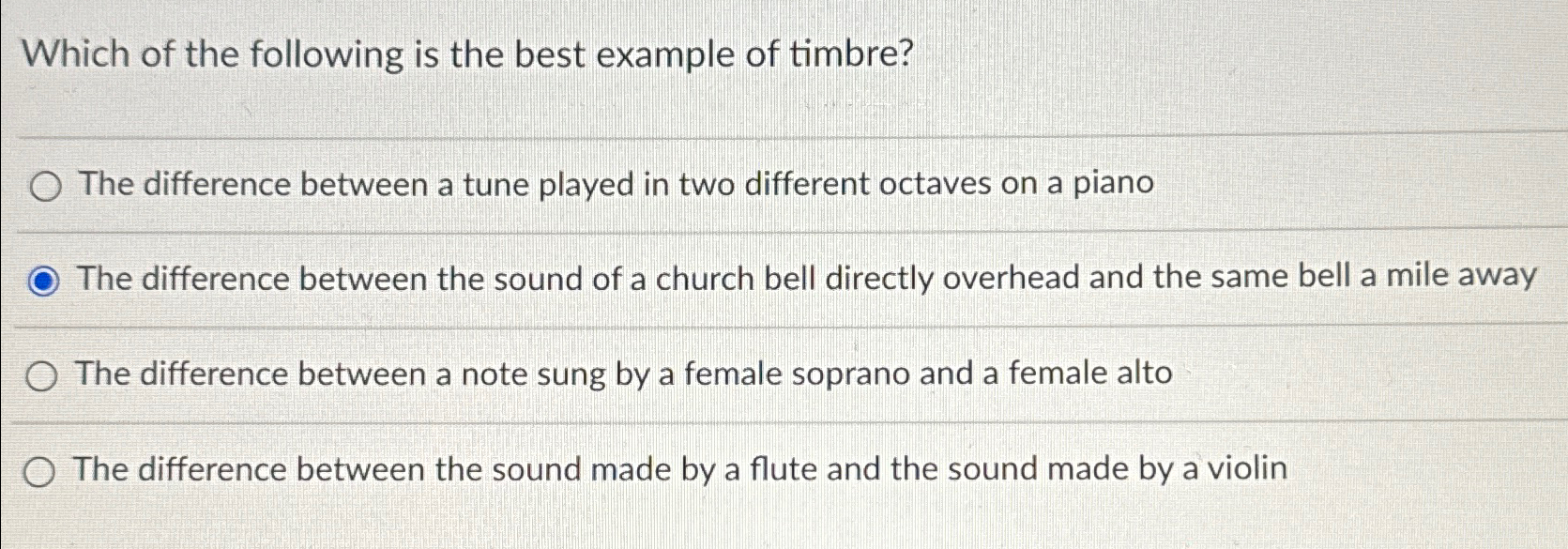 Solved Which of the following is the best example of