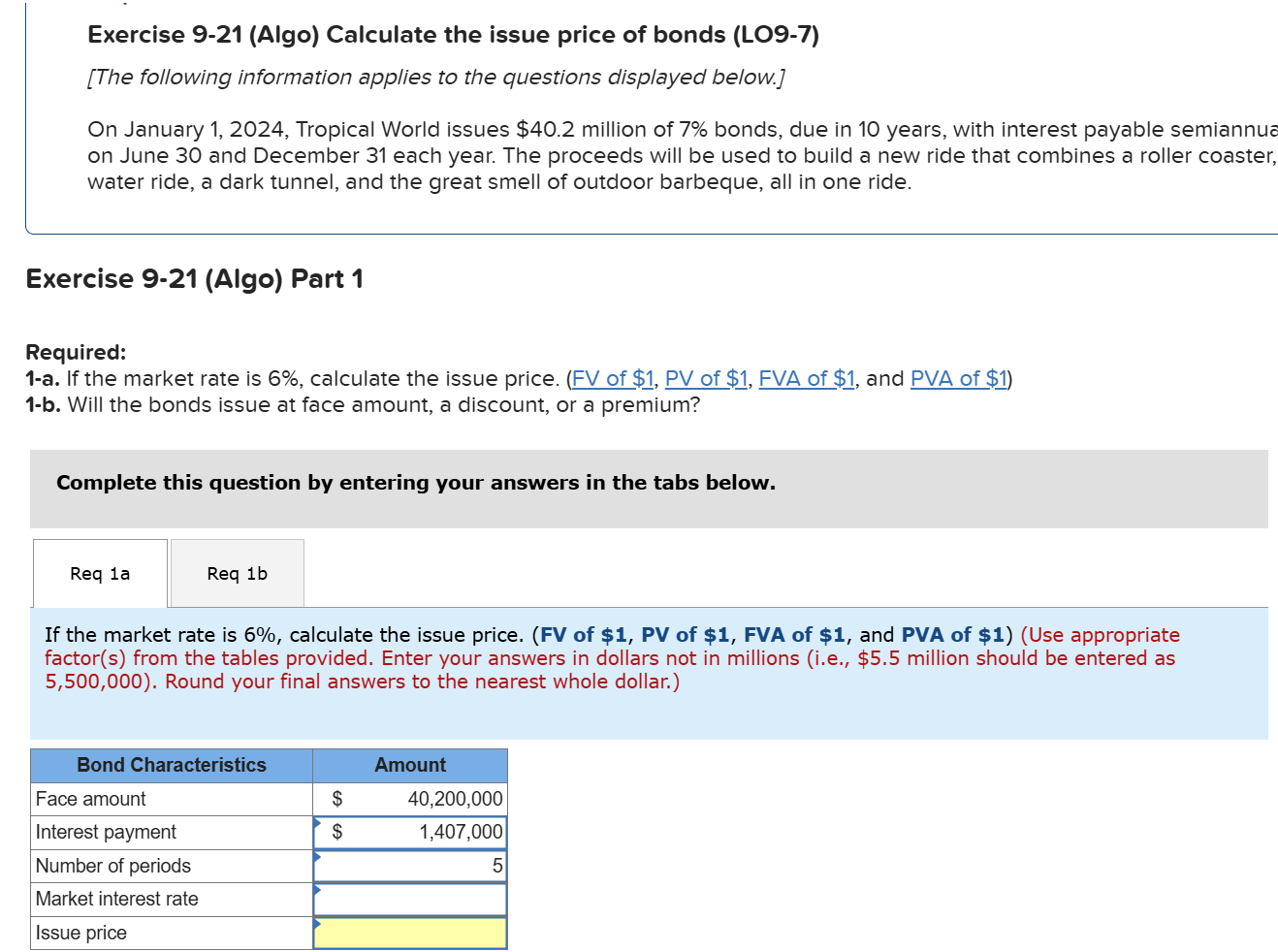 Find The Issue Solved Exercise 9-21 (Algo) Calculate the issue price of | Chegg.com