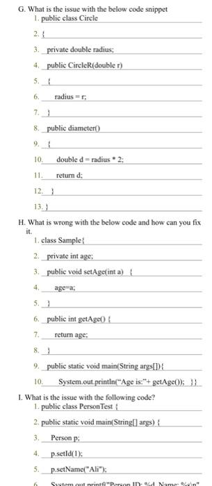 Solved F. Identify the error in the below code. And suggest | Chegg.com
