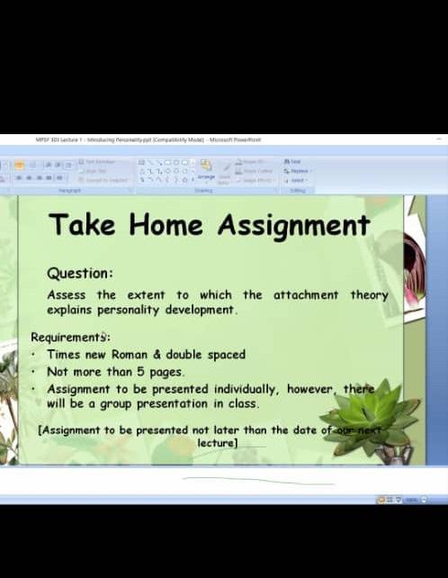 Take Home Assignment Question: Assess the extent to | Chegg.com