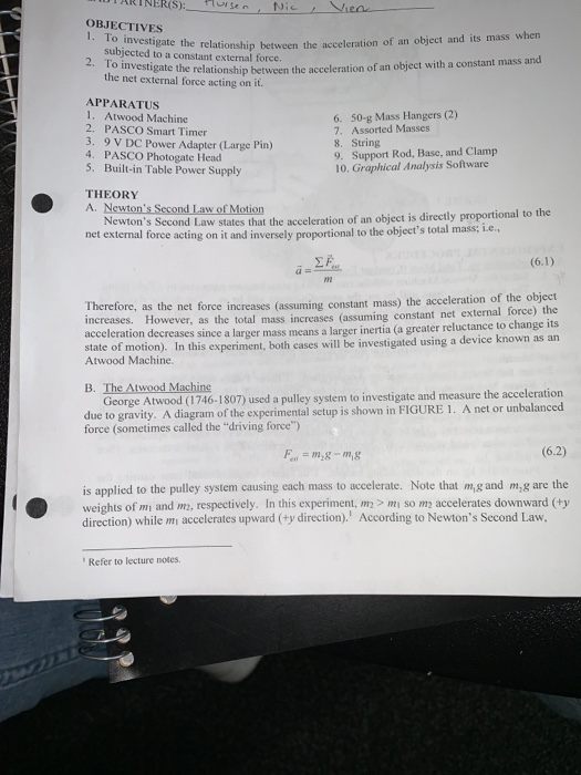 Physics Lab Question Example This is engeering physcis 1 lab questions. the lab is | Chegg.com