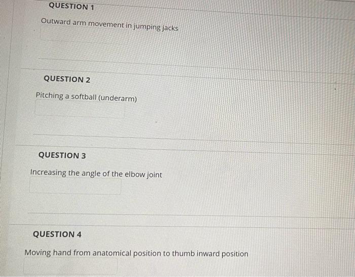 Outward arm movement in jumping jacks QUESTION 2 | Chegg.com