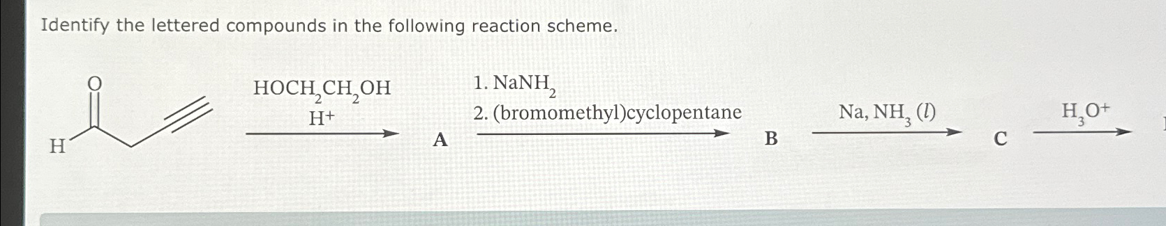 Solved Identify the lettered compounds in the following | Chegg.com