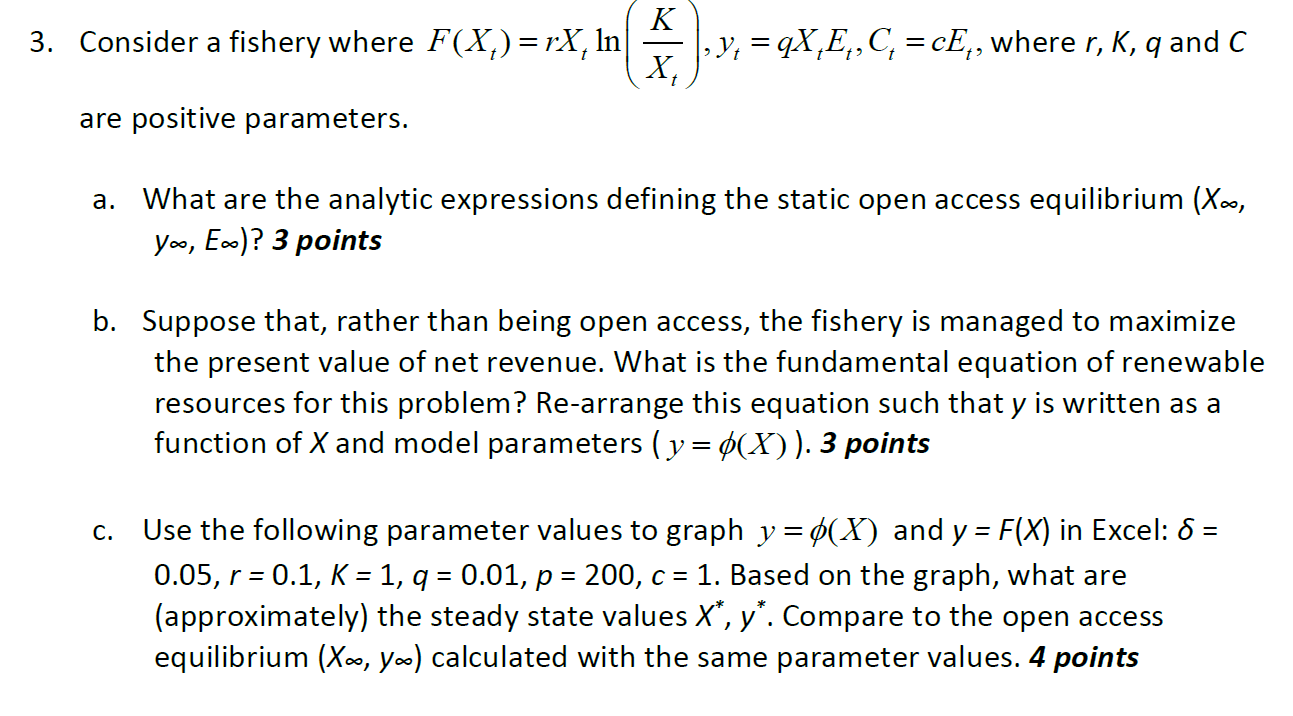 Solved Consider a fishery where | Chegg.com