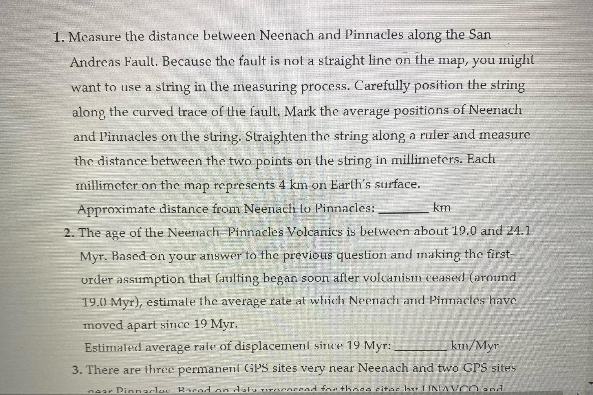Solved Measure the distance between Neenach and Pinnacles | Chegg.com