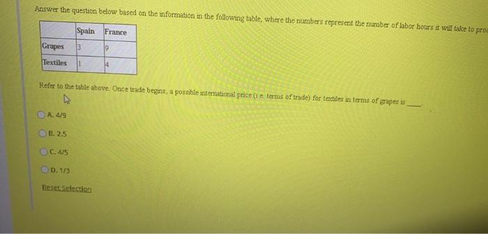 Solved Answer the question below based on the information in | Chegg.com