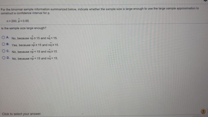 Solved For the binomial sample information summarized below, | Chegg.com
