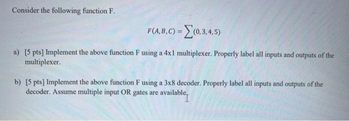 Solved Consider the following function F. | Chegg.com