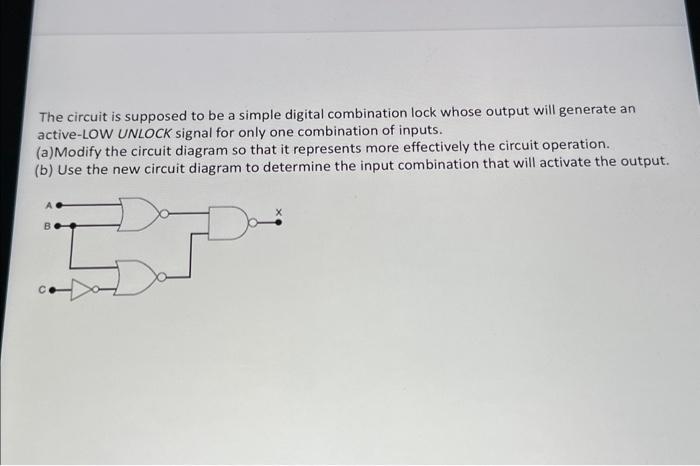 Solved The circuit is supposed to be a simple digital | Chegg.com